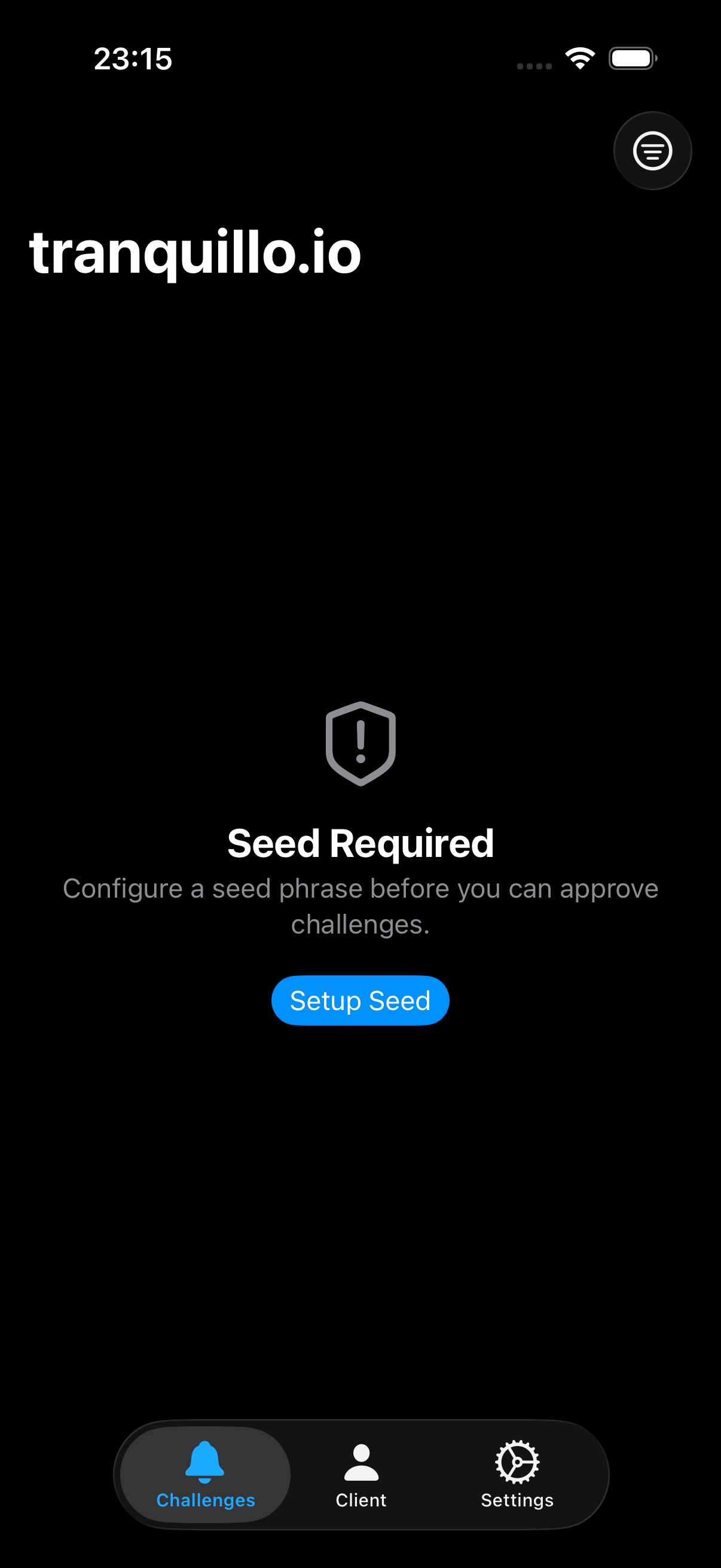 tranquillo.io — Challenge Approval